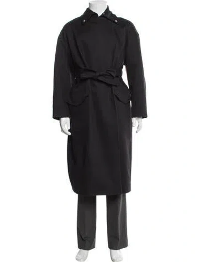 Pre-owned Rag & Bone Trench Coat In Black