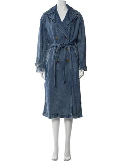 Pre-owned Rag & Bone Trench Coat In Blue