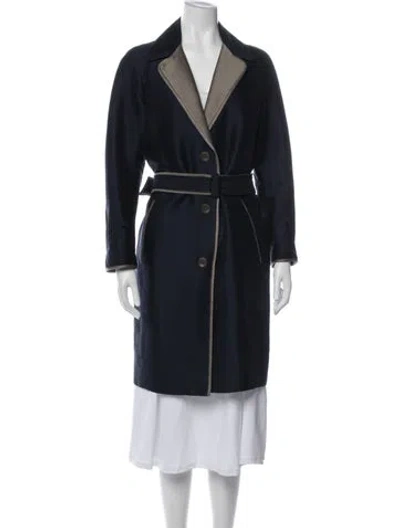 Pre-owned Rag & Bone Trench Coat In Blue