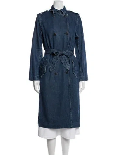Pre-owned Rag & Bone Trench Coat In Blue