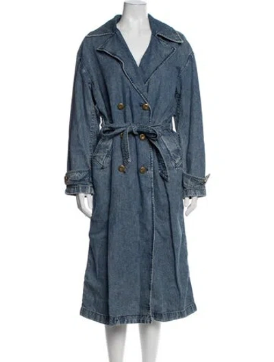 Pre-owned Rag & Bone Trench Coat In Blue
