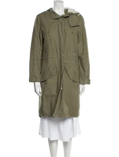 Pre-owned Rag & Bone Trench Coat In Green