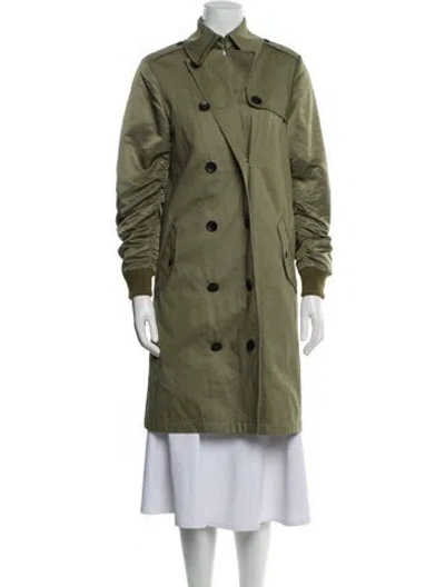 Pre-owned Rag & Bone Trench Coat In Green
