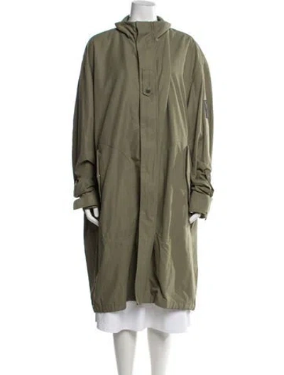 Pre-owned Rag & Bone Trench Coat In Green