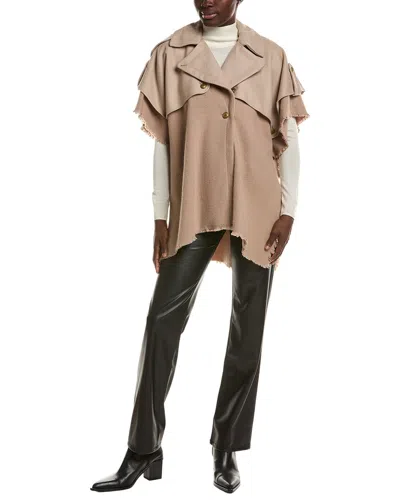 Rag & Bone Trench Wool Poncho In Brown