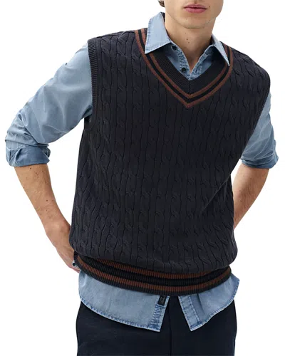 Rag & Bone Tristan Cricket Sweater Tank In Black