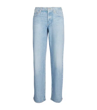 Rag & Bone Trompe-l'oeil Wide-leg Trousers In Blue