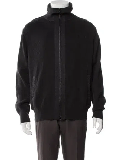Pre-owned Rag & Bone Turtleneck Long Sleeve Cardigan In Black