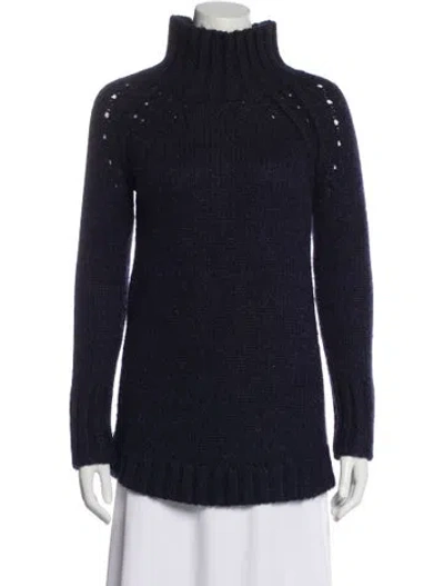 Pre-owned Rag & Bone Turtleneck Sweater In Blue