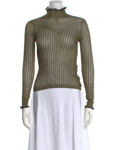 Pre-owned Rag & Bone Turtleneck Sweater In Green