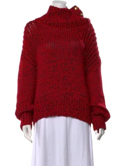 Pre-owned Rag & Bone Turtleneck Sweater In Red