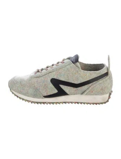 Pre-owned Rag & Bone Tweed Pattern Athletic Sneakers In Green