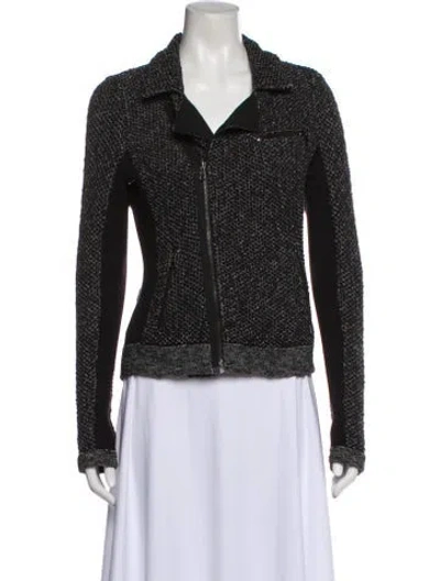 Pre-owned Rag & Bone Tweed Pattern Biker Jacket In Multi