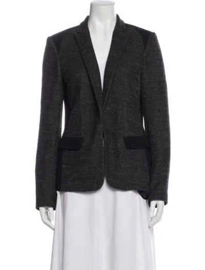 Pre-owned Rag & Bone Tweed Pattern Blazer In Black
