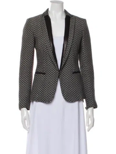 Pre-owned Rag & Bone Tweed Pattern Blazer In Black