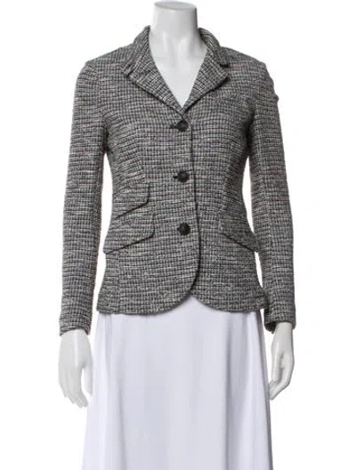 Pre-owned Rag & Bone Tweed Pattern Blazer In Black