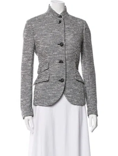 Pre-owned Rag & Bone Tweed Pattern Blazer In Black