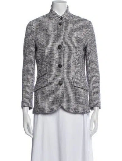 Pre-owned Rag & Bone Tweed Pattern Blazer In Black