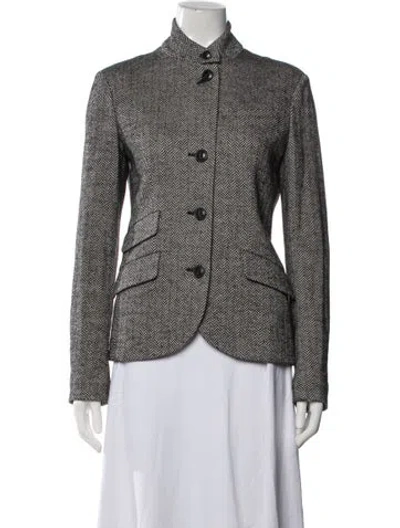 Pre-owned Rag & Bone Tweed Pattern Blazer In Black