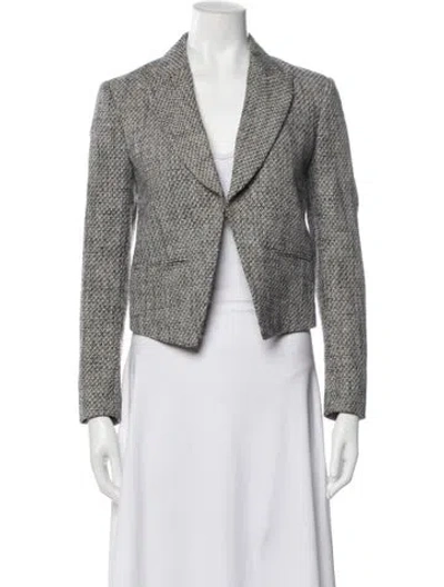 Pre-owned Rag & Bone Tweed Pattern Blazer In Black