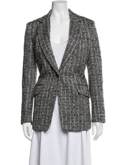 Pre-owned Rag & Bone Tweed Pattern Blazer In Black