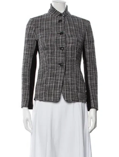 Pre-owned Rag & Bone Tweed Pattern Blazer In Black
