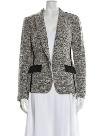 Pre-owned Rag & Bone Tweed Pattern Blazer In Black
