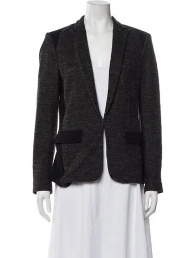 Pre-owned Rag & Bone Tweed Pattern Blazer In Black