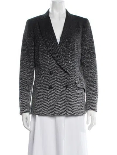Pre-owned Rag & Bone Tweed Pattern Blazer In Black