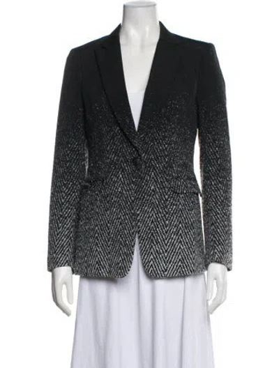 Pre-owned Rag & Bone Tweed Pattern Blazer In Black