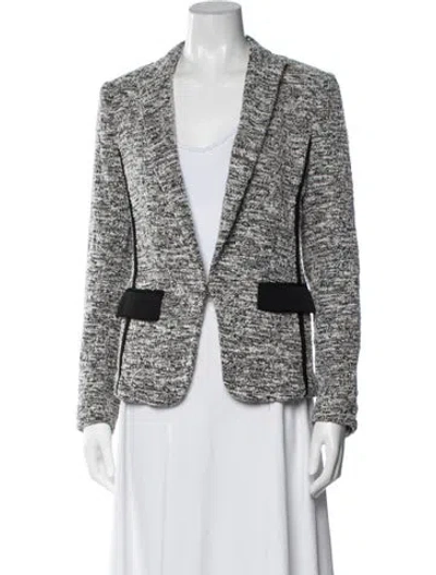 Pre-owned Rag & Bone Tweed Pattern Blazer In Black/white