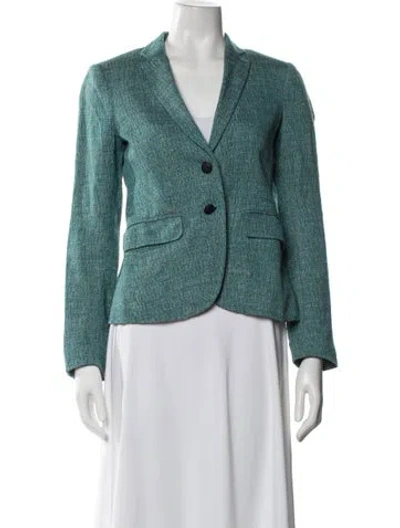 Pre-owned Rag & Bone Tweed Pattern Blazer In Blue