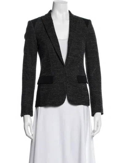Pre-owned Rag & Bone Tweed Pattern Blazer In Blue