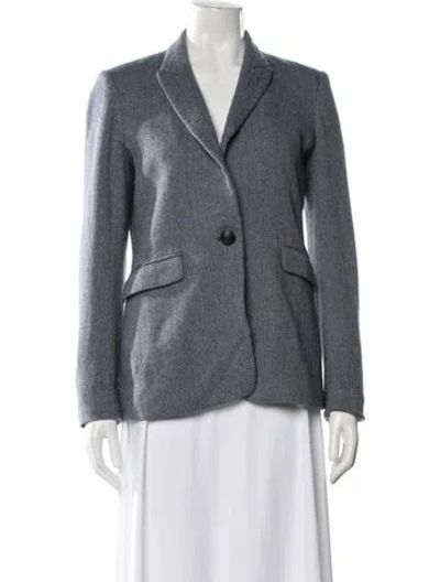 Pre-owned Rag & Bone Tweed Pattern Blazer In Blue