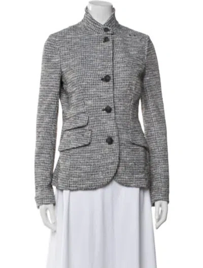 Pre-owned Rag & Bone Tweed Pattern Blazer In Blue