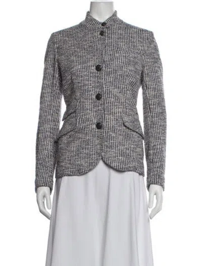 Pre-owned Rag & Bone Tweed Pattern Blazer In Blue