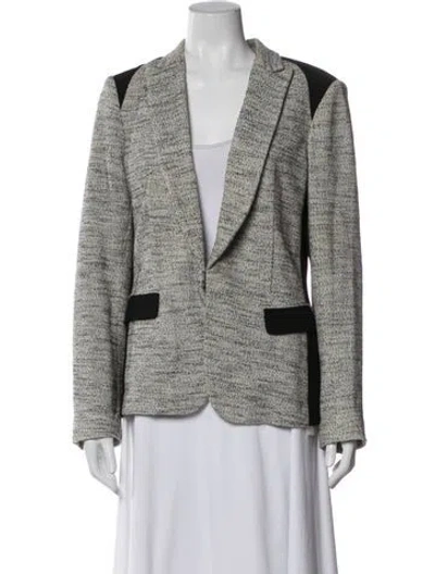 Pre-owned Rag & Bone Tweed Pattern Blazer In Gray