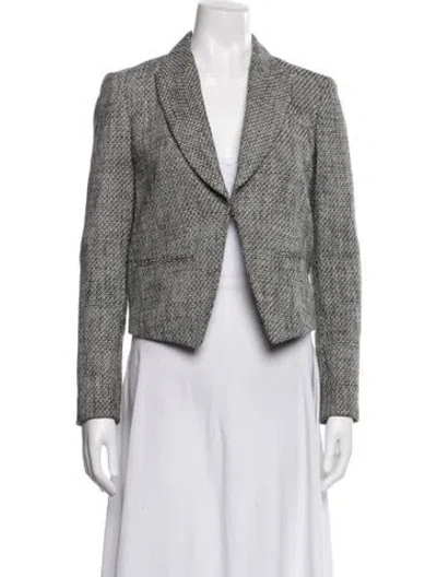 Pre-owned Rag & Bone Tweed Pattern Blazer In Gray