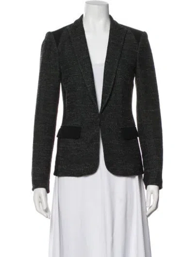 Pre-owned Rag & Bone Tweed Pattern Blazer In Green