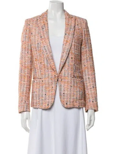 Pre-owned Rag & Bone Tweed Pattern Blazer In Orange