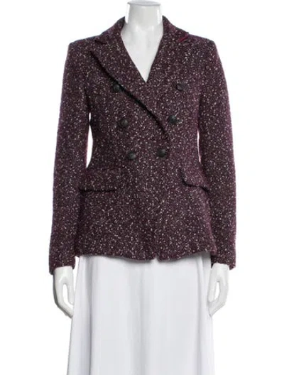 Pre-owned Rag & Bone Tweed Pattern Blazer In Purple