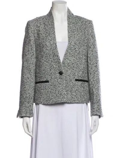 Pre-owned Rag & Bone Tweed Pattern Blazer W/ Tags In White