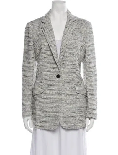 Pre-owned Rag & Bone Tweed Pattern Blazer W/ Tags In White