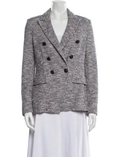 Pre-owned Rag & Bone Tweed Pattern Blazer In White