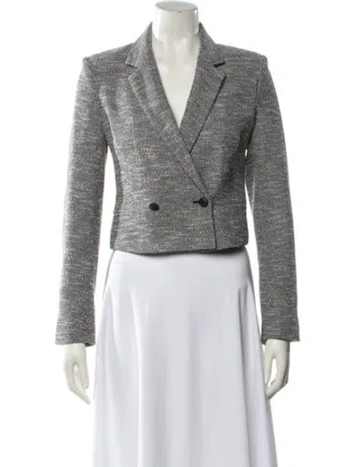 Pre-owned Rag & Bone Tweed Pattern Blazer In White