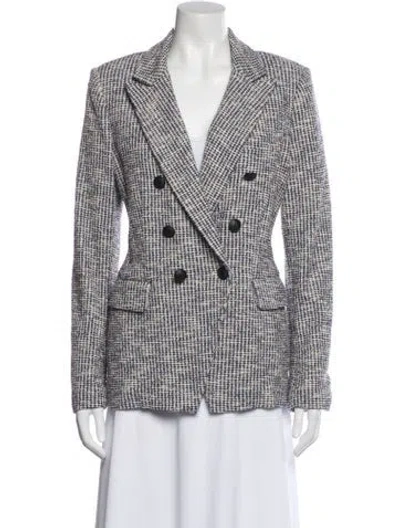 Pre-owned Rag & Bone Tweed Pattern Blazer In White