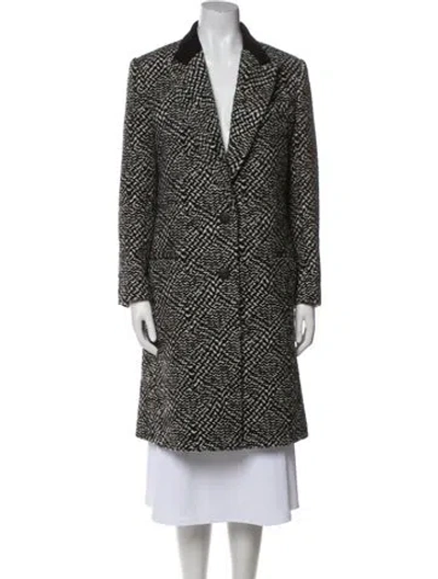 Pre-owned Rag & Bone Tweed Pattern Coat In Black