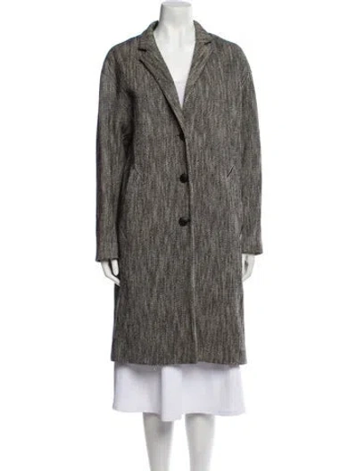 Pre-owned Rag & Bone Tweed Pattern Coat In Black