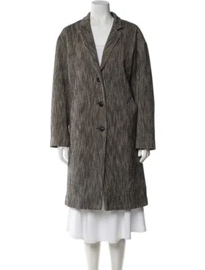 Pre-owned Rag & Bone Tweed Pattern Coat In Black