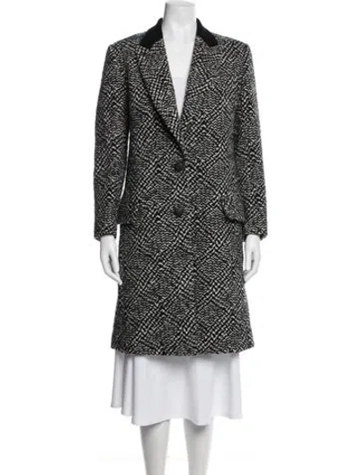 Pre-owned Rag & Bone Tweed Pattern Coat In Black